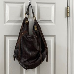 Carlos by Carlos Santana leather fringe hobo